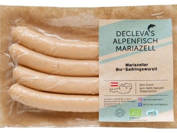 Declevas Alpenfisch Mariazell Produkt-Beispiele Mariazeller Bio-Saiblingsbratwürstl