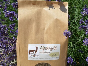Urbach Alpakas Produkt-Beispiele Alpakagold-Naturdünger