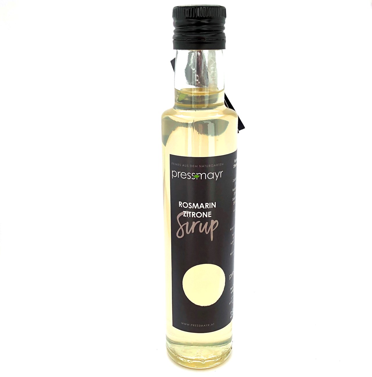 Pressmayr - Fam. Haselgruber Produkt-Beispiele Rosmarin-Zitrone Sirup
