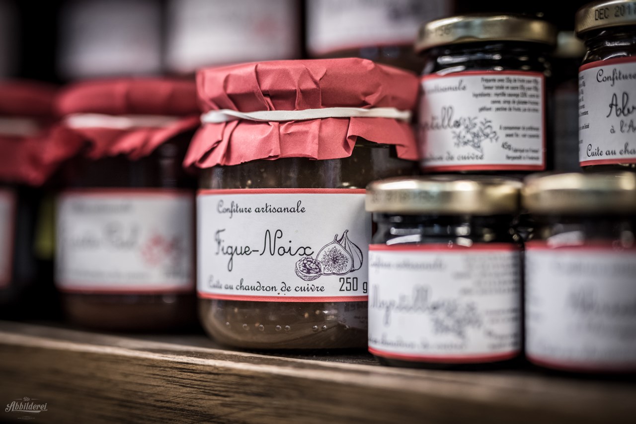 Delikatessen Nussbaumer Produkt-Beispiele Marmelade aus Frankreich und England
