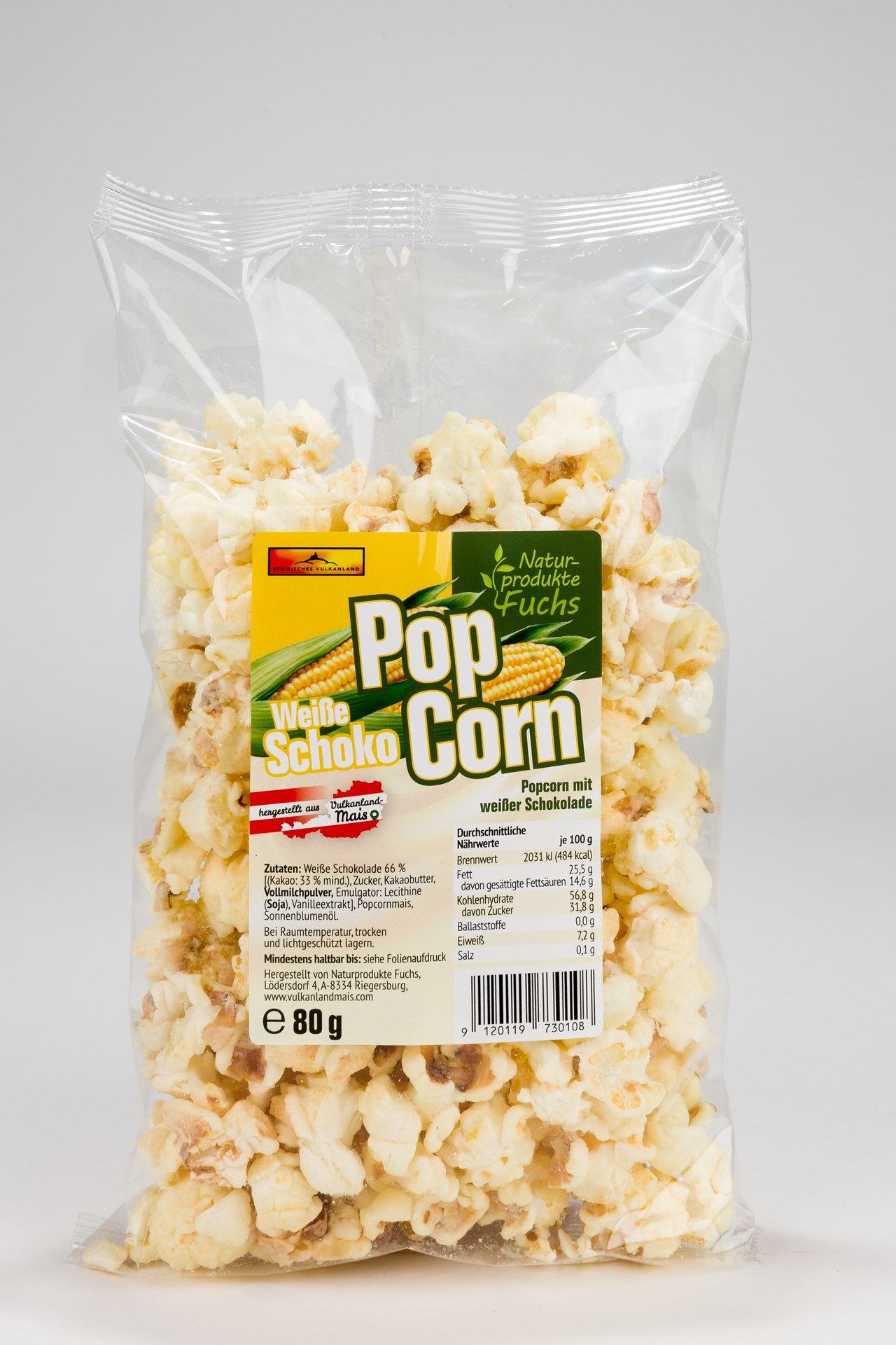 Naturprodukte Fuchs Produkt-Beispiele Popcorn Schoko