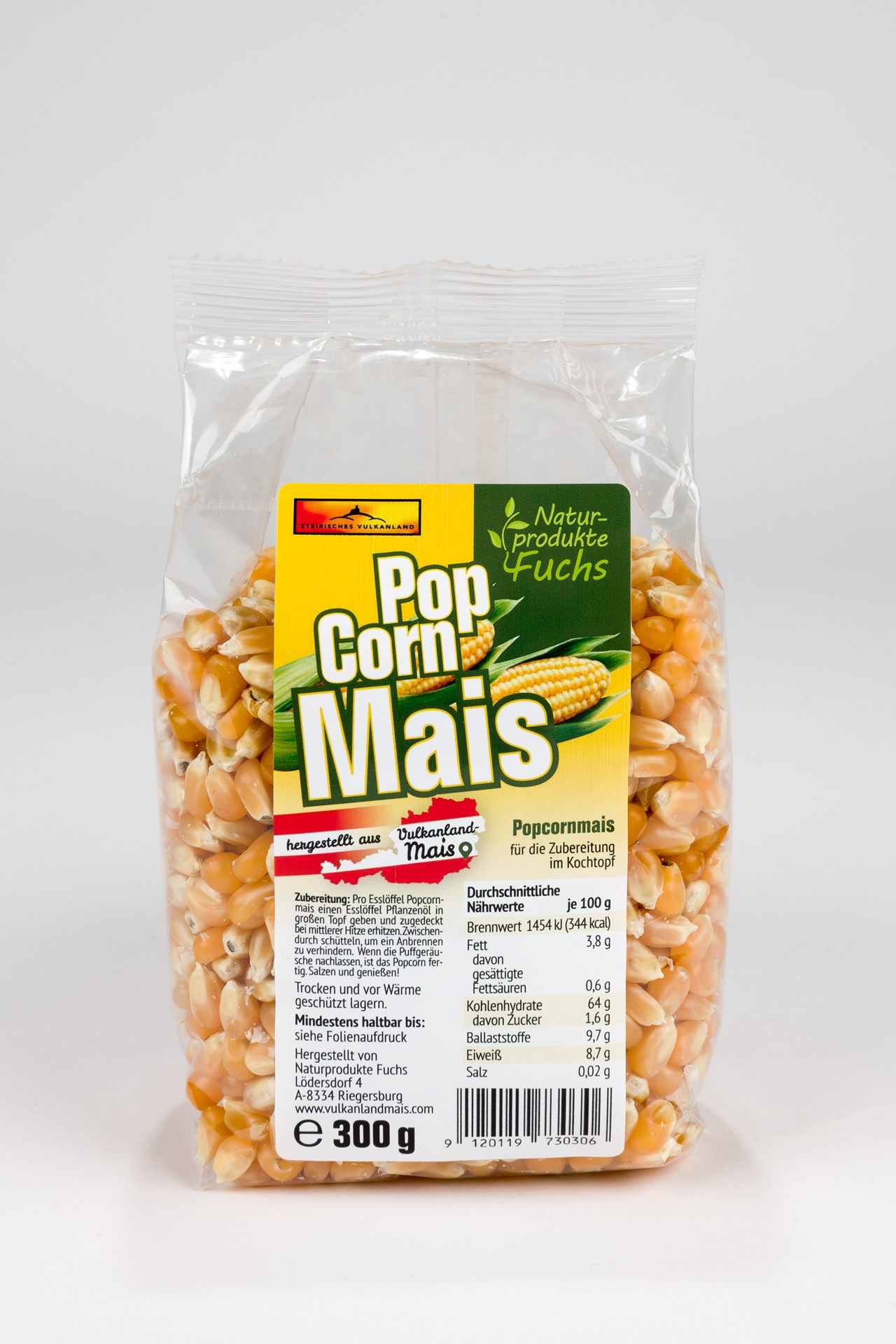 Naturprodukte Fuchs Produkt-Beispiele Popcornmais