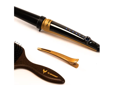 Unternehmen: rod vs4 lockenstab gold set mit titanium-teflonbeschichtung mit ölen und turmalin & touch screen - hh simonsen austria
