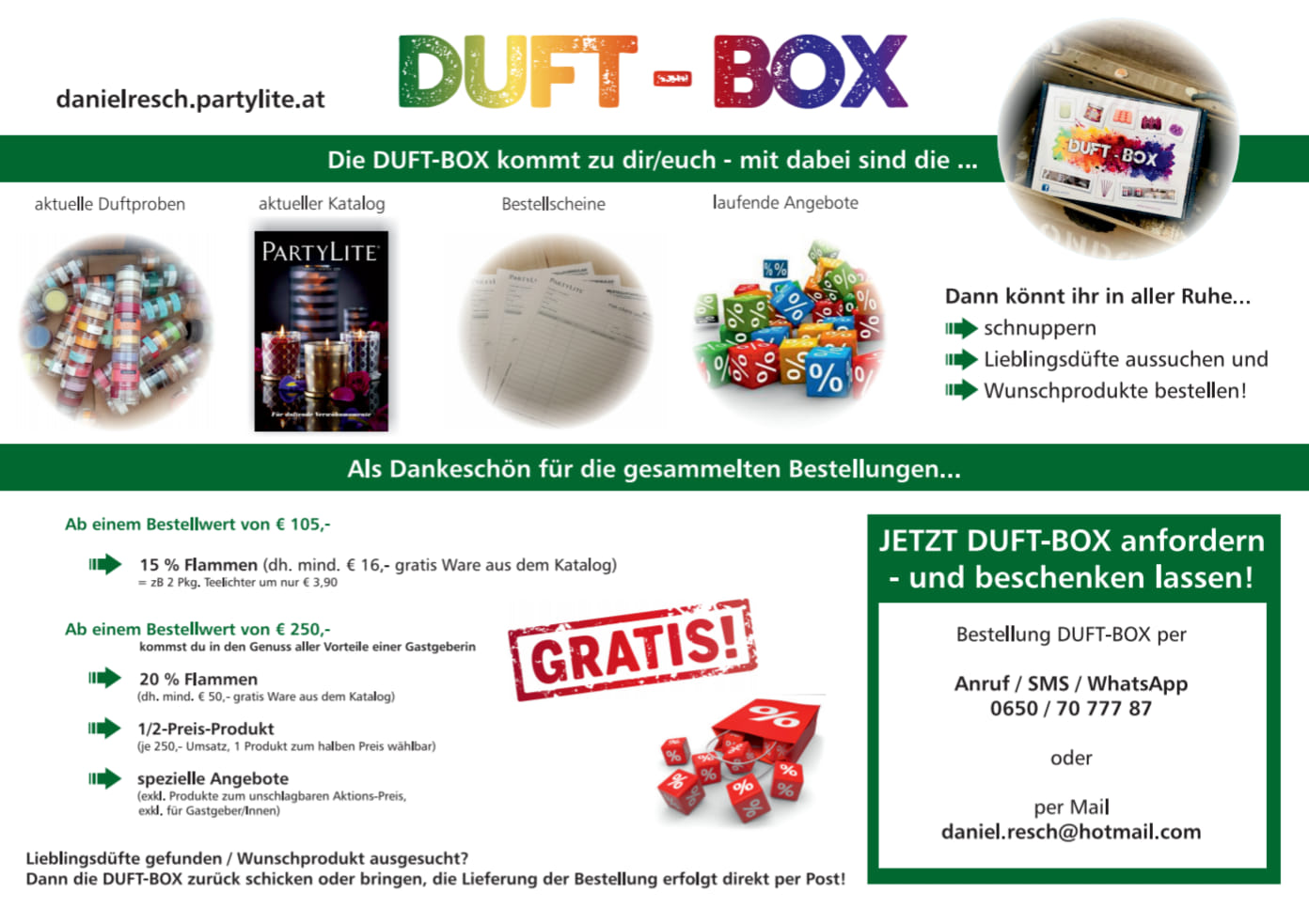 Händler - PLZ 4421 (Österreich) - PartyLite Berater Daniel Resch