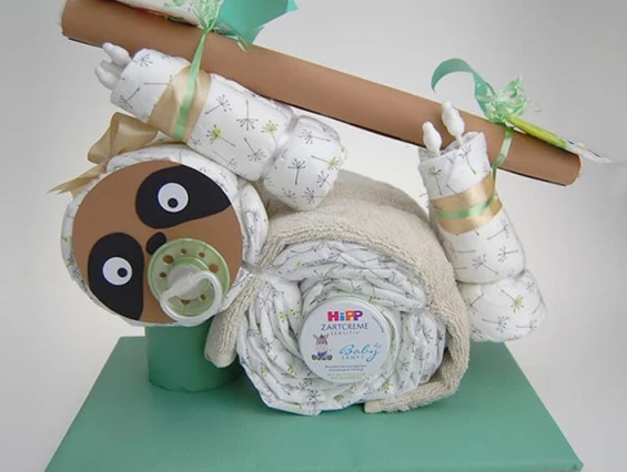 Unternehmen: Windeltorte Faultier - Babybär Kollektion