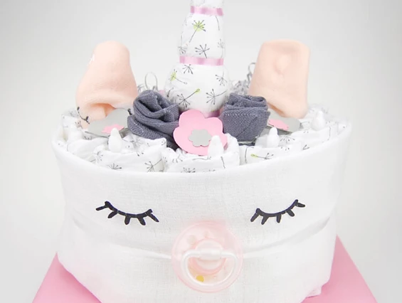 Unternehmen: Windeltorte Einhorn - Babybär Kollektion