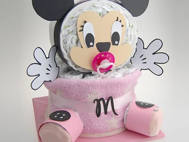 Unternehmen: Windeltorte Maus (Mädchen & Junge möglich) - Babybär Kollektion