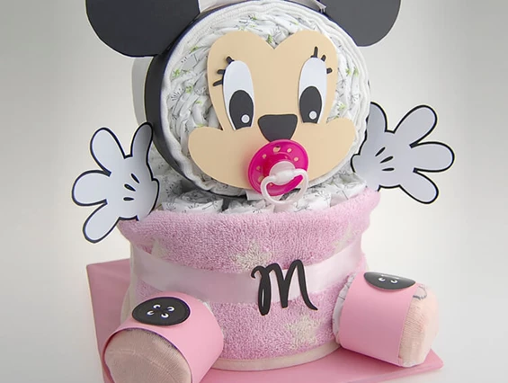 Unternehmen: Windeltorte Maus (Mädchen & Junge möglich) - Babybär Kollektion