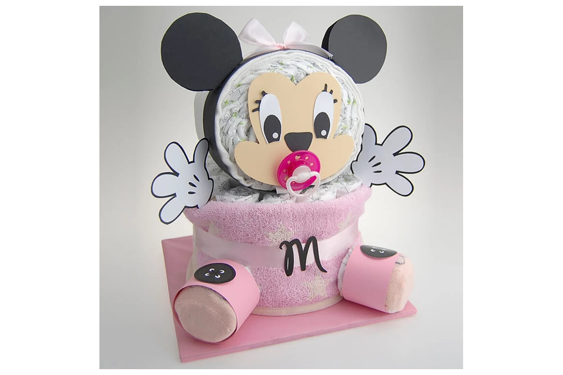 Unternehmen: Windeltorte Maus (Mädchen & Junge möglich) - Babybär Kollektion