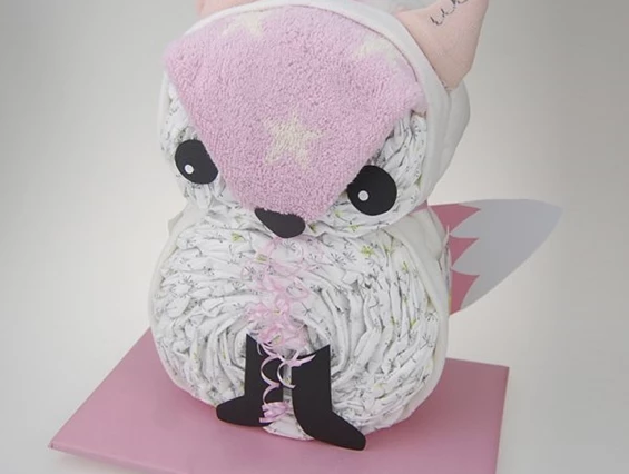 Unternehmen: Windeltorte Fuchs (Mädchen / Junge / Neutral möglich) - Babybär Kollektion