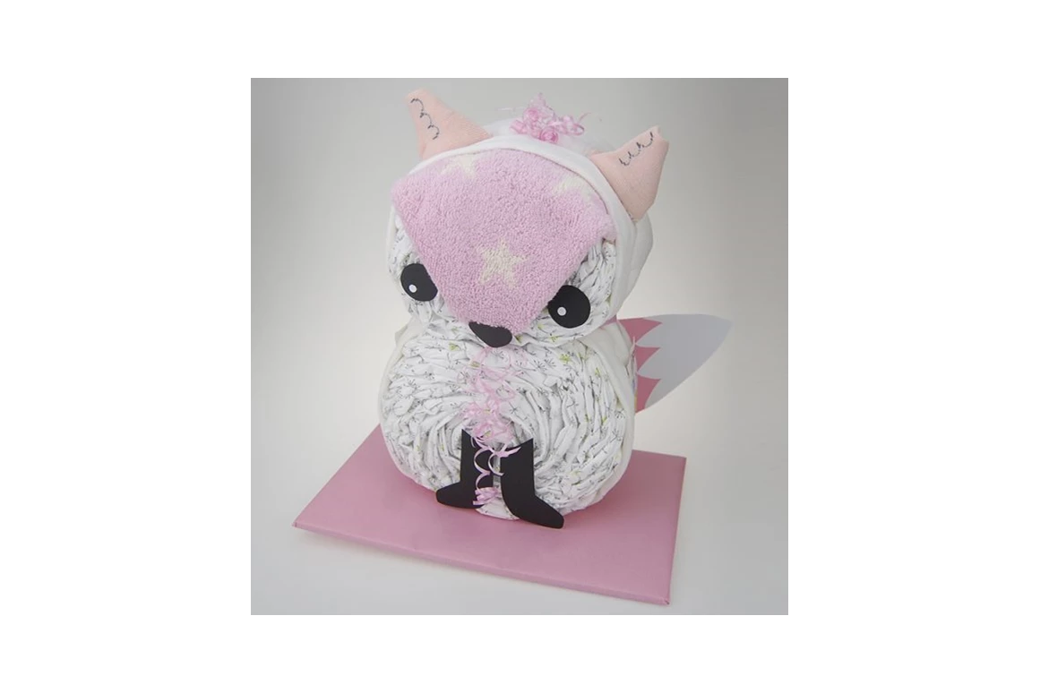 Unternehmen: Windeltorte Fuchs (Mädchen / Junge / Neutral möglich) - Babybär Kollektion