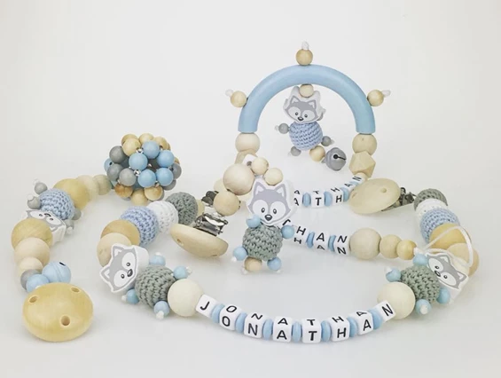 Unternehmen: Diverse Fädelartikel für die Babys und Eltern - personalisiert bestellbar. - Babybär Kollektion