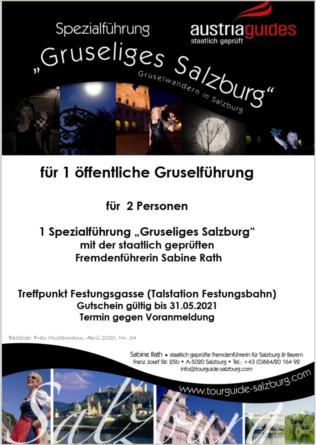 Salzburg Stadtführungen Produkt-Beispiele Spezialgutschein