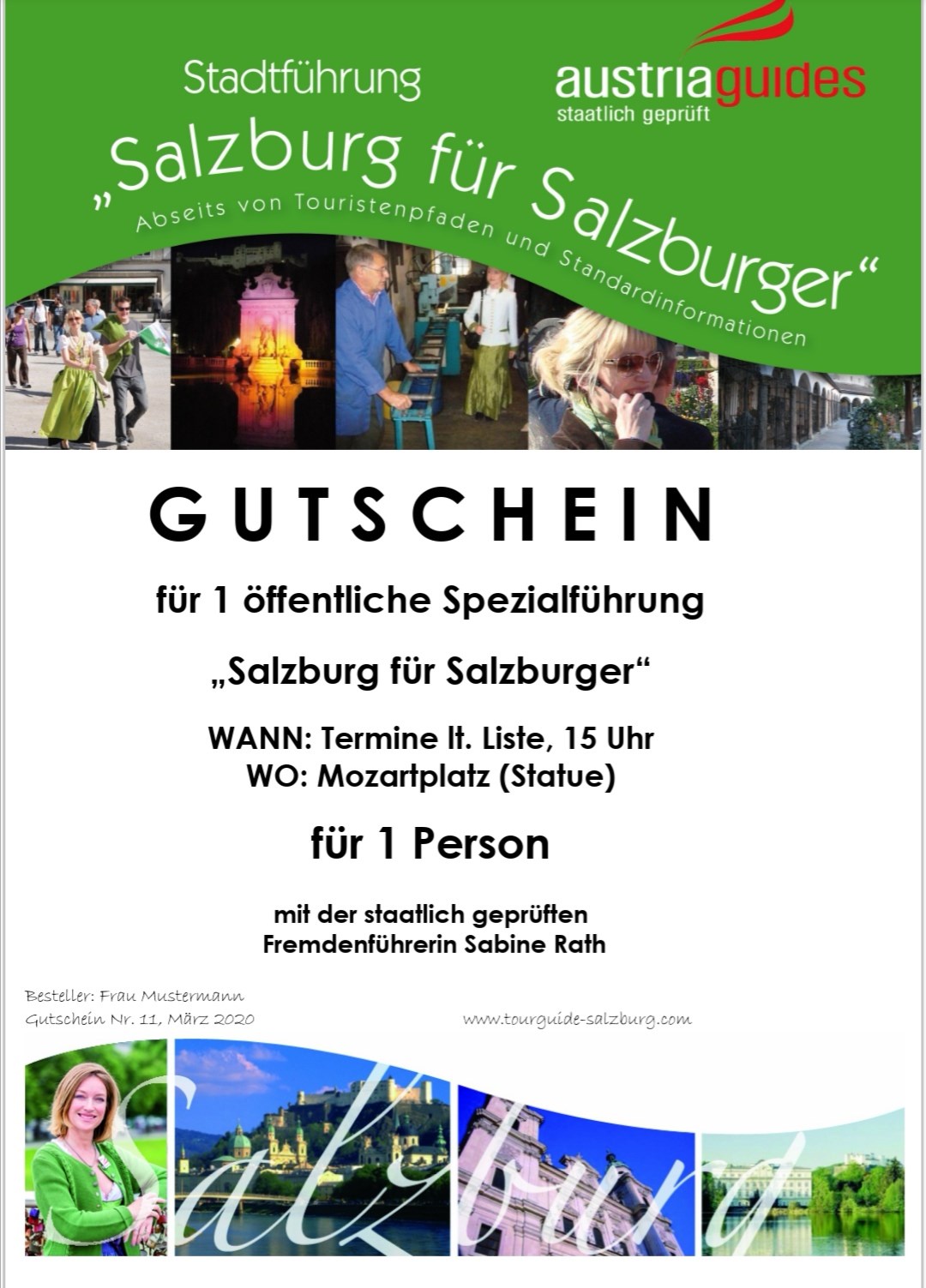 Salzburg Stadtführungen Produkt-Beispiele Spezialgutschein