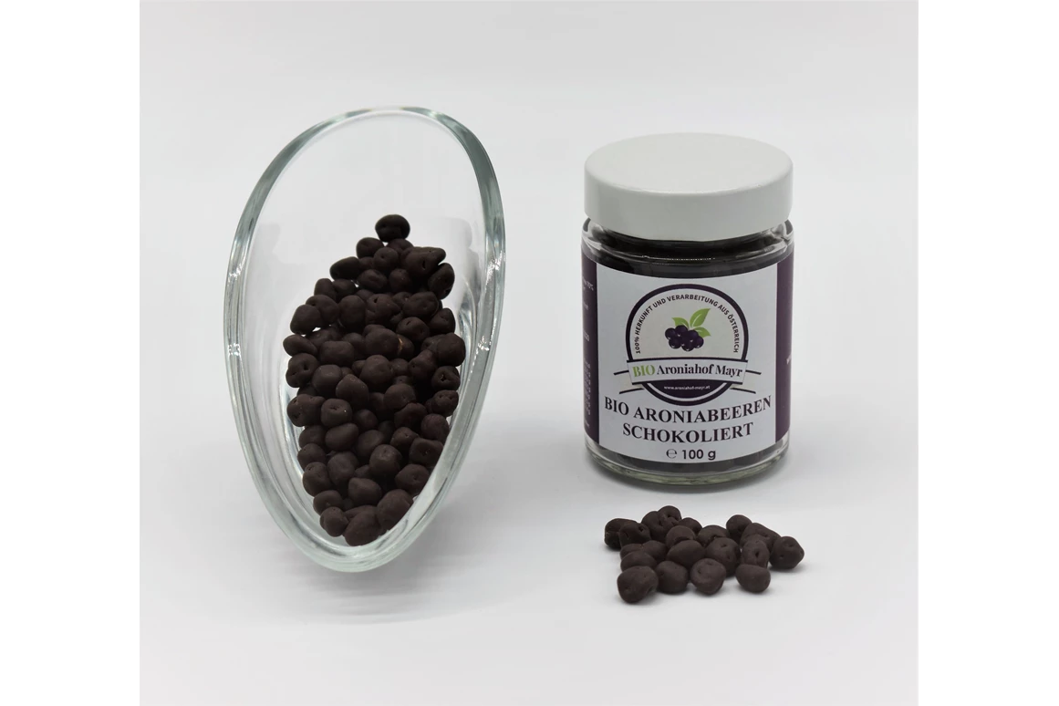 Unternehmen: BIO Aroniabeeren schokoliert Zotter 100 g - BIO Aroniahof Mayr