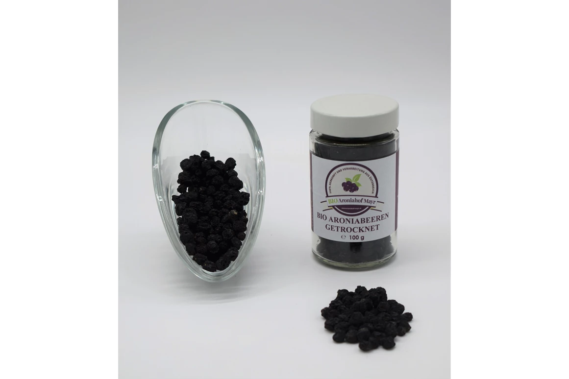 Unternehmen: BIO Aroniabeeren getrocknet 100 g - BIO Aroniahof Mayr
