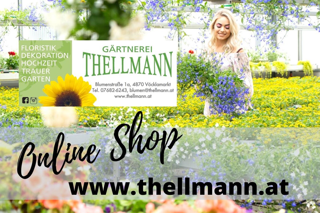 Unternehmen: Wir bieten Ihnen ein sehr breites Angebot in unseren neuen Online Shop an unter www.thellmann.at  - Gärtnerei Thellmann 