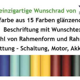 Unternehmen: Wir beschriften Ihr Fahrrad mit einem Text Ihrer Wahl! - Happy Bike Buchner GmbH