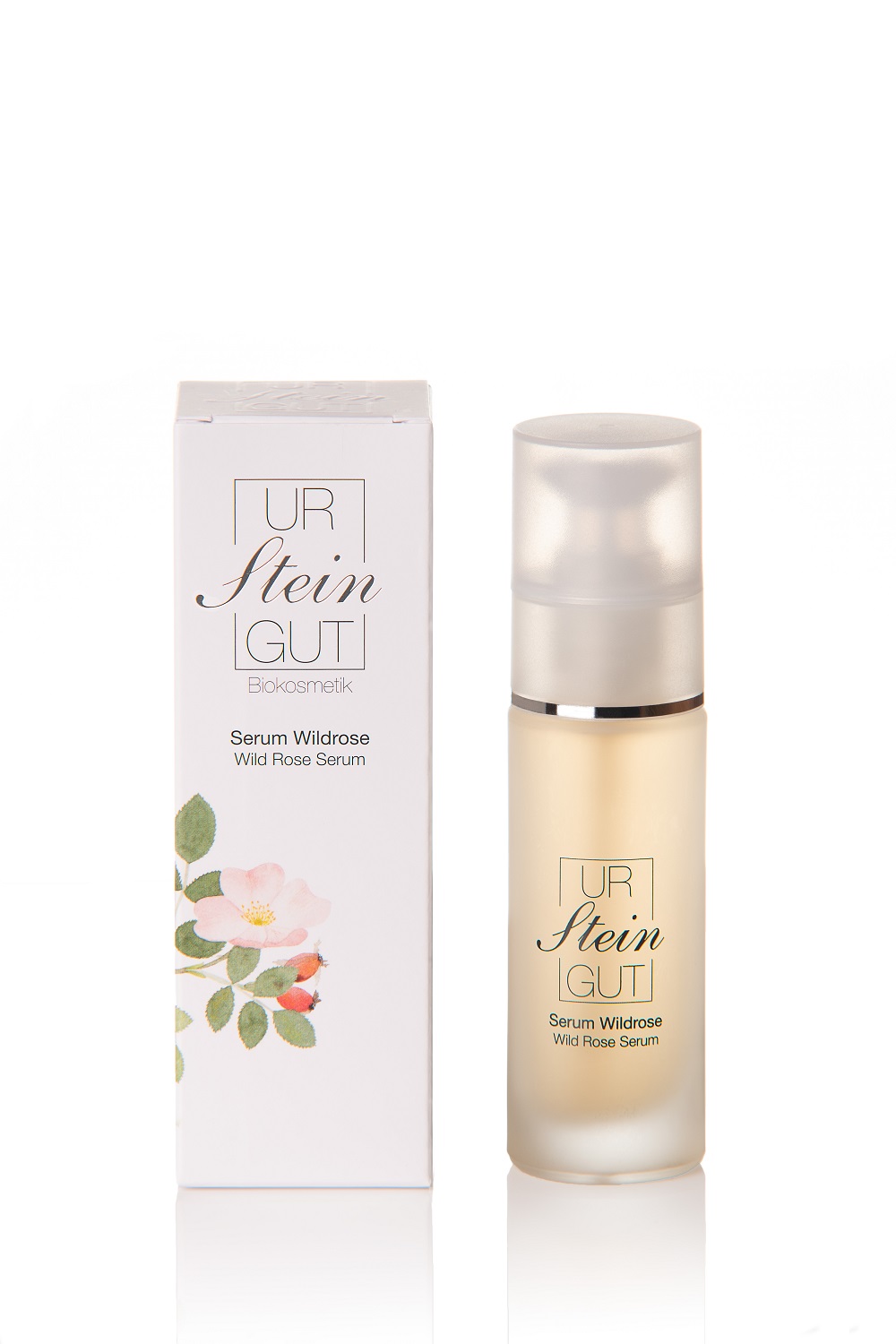 Ursteingut® Biokosmetik Produkt-Beispiele Ursteingut® Bio Serum Wildrose