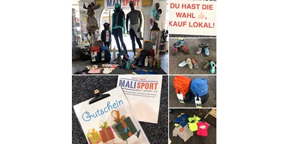 Händler - Bezirk Imst - MALISPORT OETZ
Dein Fachgeschäft mit großer Auswahl von Under Armour, 4F, Vaude, Devold, Dare 2b, Aku Shoes, Trezeta,  Regatta, Edelried, 2117, Avomarks, u.v.m – Sport- & Freizeitmode, sowie deine Anlaufstelle für Accessoires von Gamswild, Buff, Leki, Edelried, Alpina, EPM, u.v.m. wie Brillen, Handschuhe, Klettersteigsets,…
In unserem „Alpenladele“ in jedem MALISPORT findest Du Souvenirs, Geschenke, Mitbringsel, Zirbenprodukte & Spezialitäten aus dem Ötztal.
“FIRST CLASS SERVICE” steht bei uns an erster Stelle.
In der Wintersaison betreiben wir noch zusätzlich die Skischule MALI - Kinderskischule Oetz-Hochoetz und in der Sommersaison bieten wir Berg- & Wandertouren an, so wie sind wir der Ansprechpartner für Raftingtouren, Canyoningtouren, Biketouren und Tandemparagleiten im vorderen Oetztal.  - Malisport Oetz
