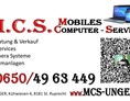 Betrieb: MCS-UNGER Mobiles Computer Service
Computer Reparatur
Beratung & Verkauf
Kamera Systeme
Alarmanlagen - MCS-UNGER Mobiles Computer Service