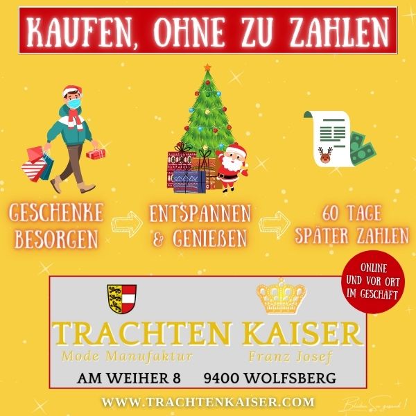 Händler - Zahlungsmöglichkeiten: Kreditkarte - Österreich - Kaufen, ohne zu zahlen!* - TRACHTEN KAISER Mode Manufaktur