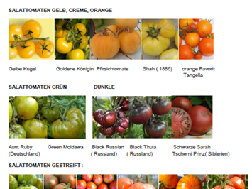 Tomatensorten aus aller WElt Produkt-Beispiele Tomatenpflanzen