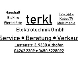 Unternehmen: Logo - Terkl Elektrotechnik Service – Beratung – Verkauf – Reparatur