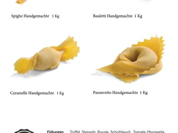 E&H Handels GmbH Produkt-Beispiele Handgemachte Pasta 