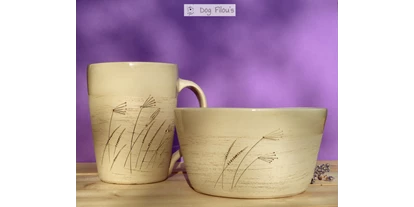 Händler - Industrieviertel - My Doggy & Me Set: handgefertigte Näpfe & dazupassende Tasse für Frauchen/Herrchen,
auch hübsch verpackt in Geschenkverpackung möglich - Dog Filou's