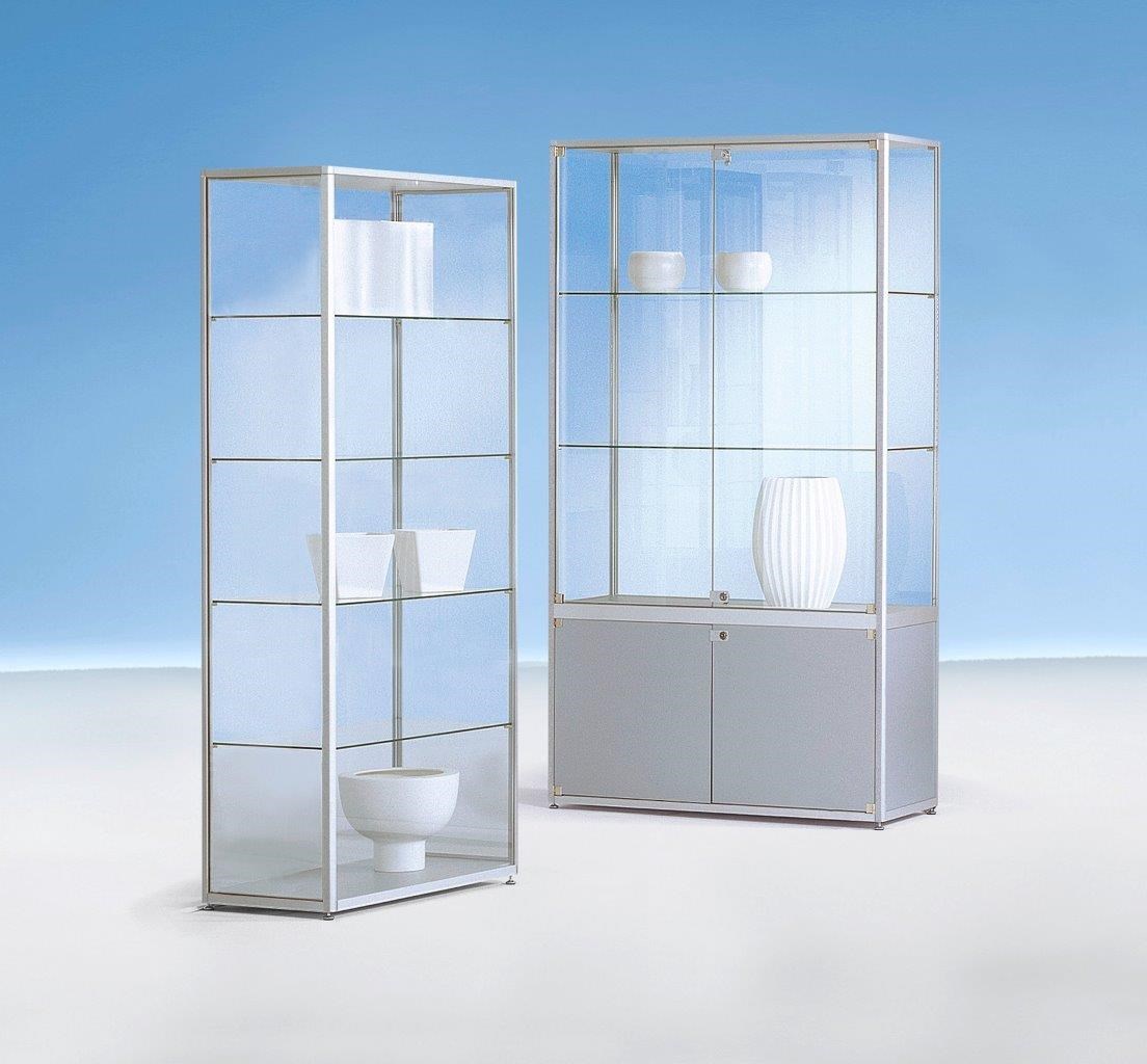 Mitter - design and more Produkt-Beispiele Glasvitrinen, Vitrinen aus Glas und Alu