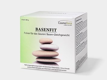 Cosmoterra Ernährungsberatung - Sabine Steinwender Produkt-Beispiele Basenfit Pulver / Kapseln / Bad