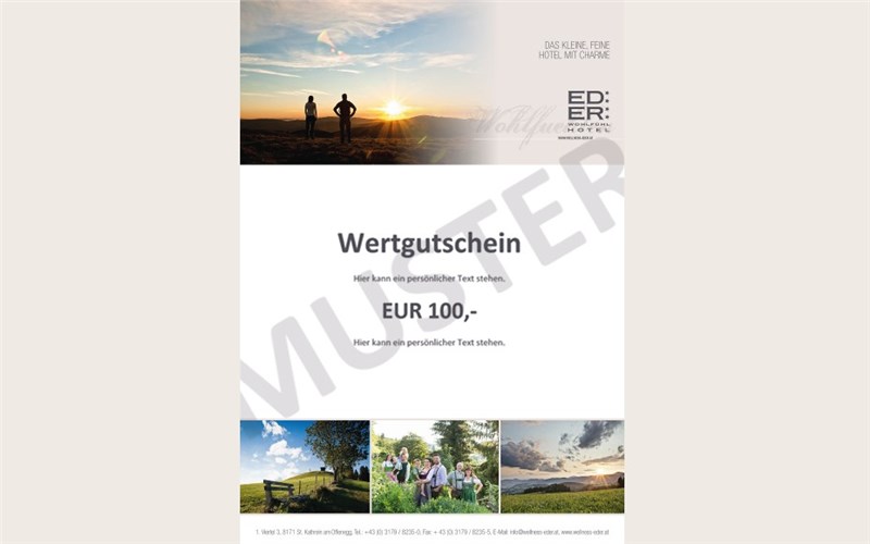 Der WILDe EDER Produkt-Beispiele Gutschein