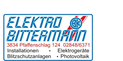Händler - Pfaffenschlag (Ludweis-Aigen) - Elektro Bittermann e.U.