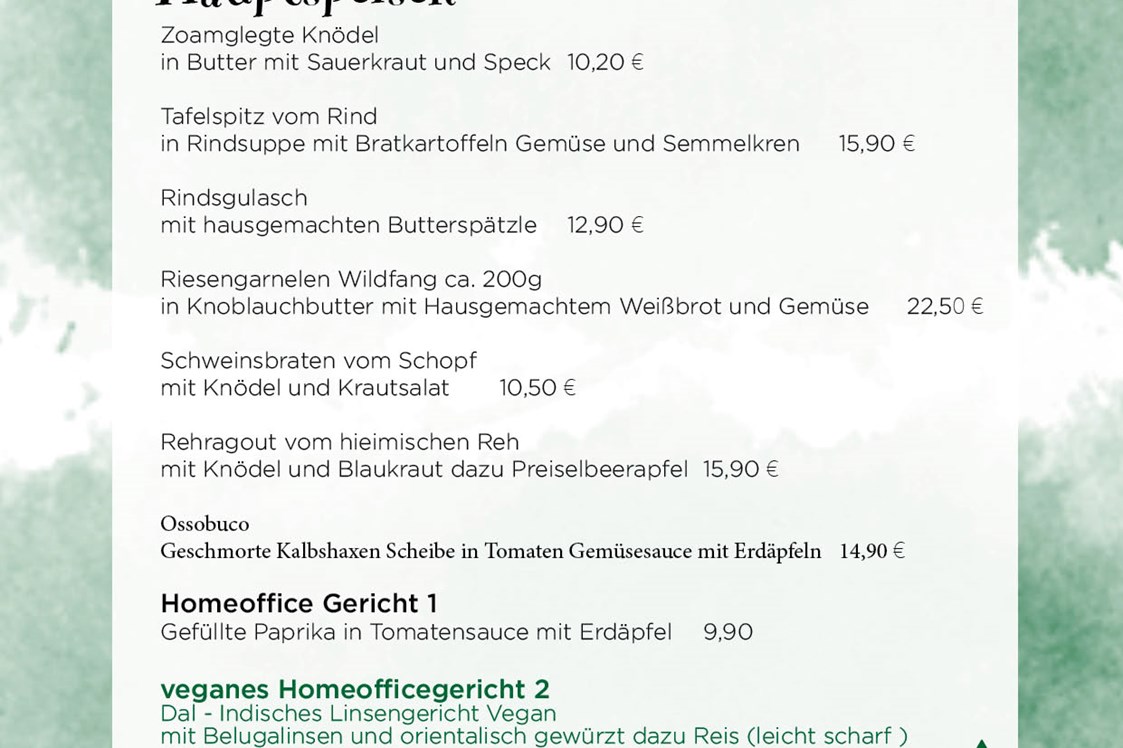 Unternehmen: Aktuelle Speisekarte auf www.hitzl.at - Wirtshaus zur Westbahn
