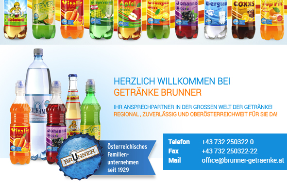 Getränke Brunner GesmbH Produkt-Beispiele 