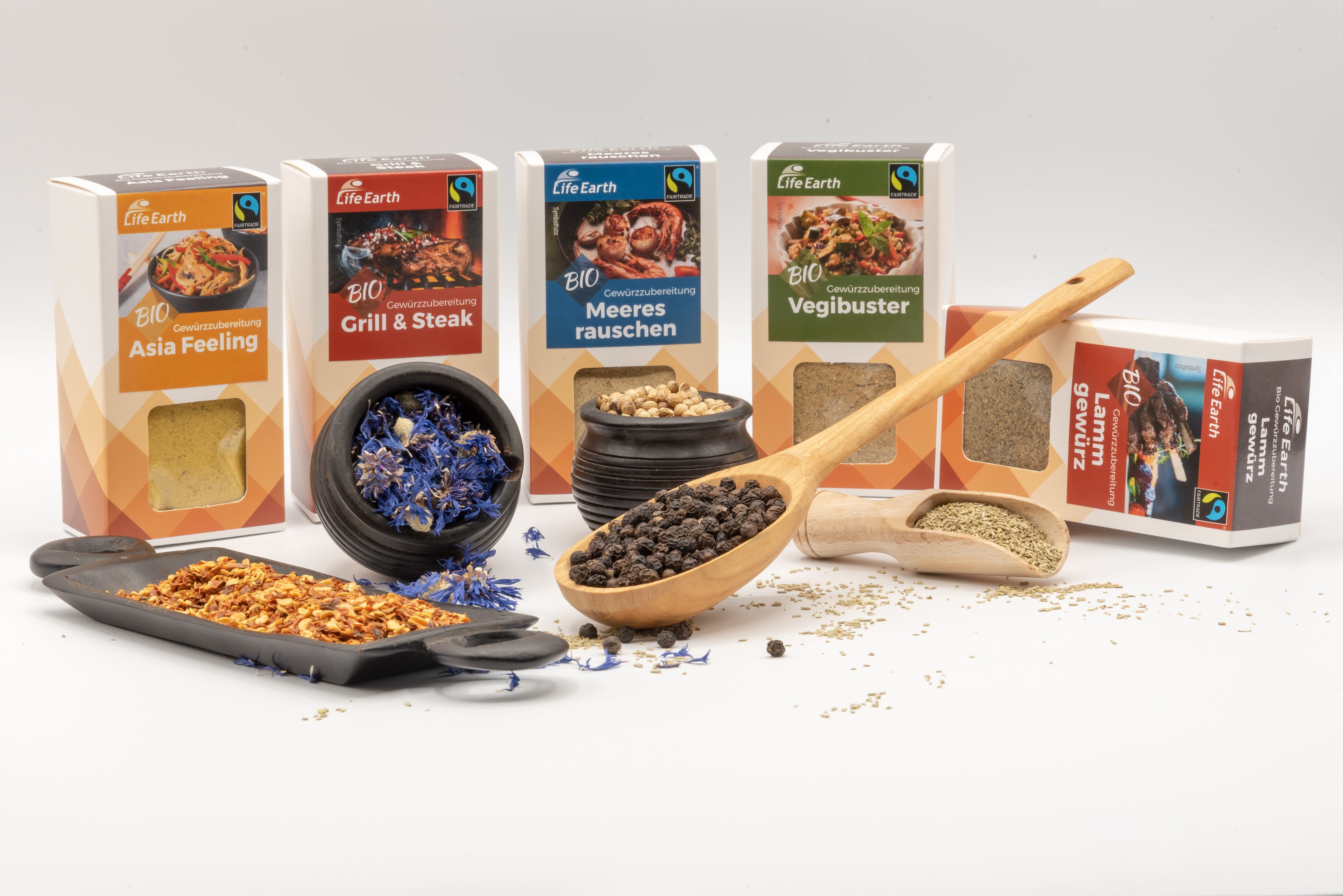 Superio Naturshop Produkt-Beispiele Life Earth Fairtrade & Bio-Gewürze
