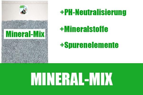 Unternehmen: Unser Mineral-Mix sorgt für einen ausgeglichenen PH-Wert und führt zusätzliche Mineralstoffe und Spurenelemente zu. - Alpenwurm