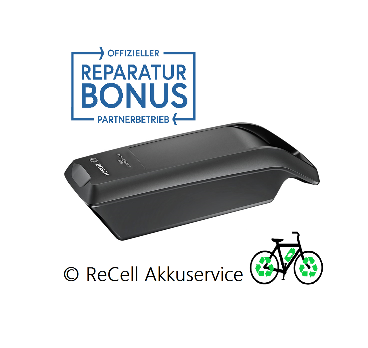 ReCell Akkuservice  Produkt-Beispiele Bosch Powerpack Diagnose, Reparatur und Zellentausch