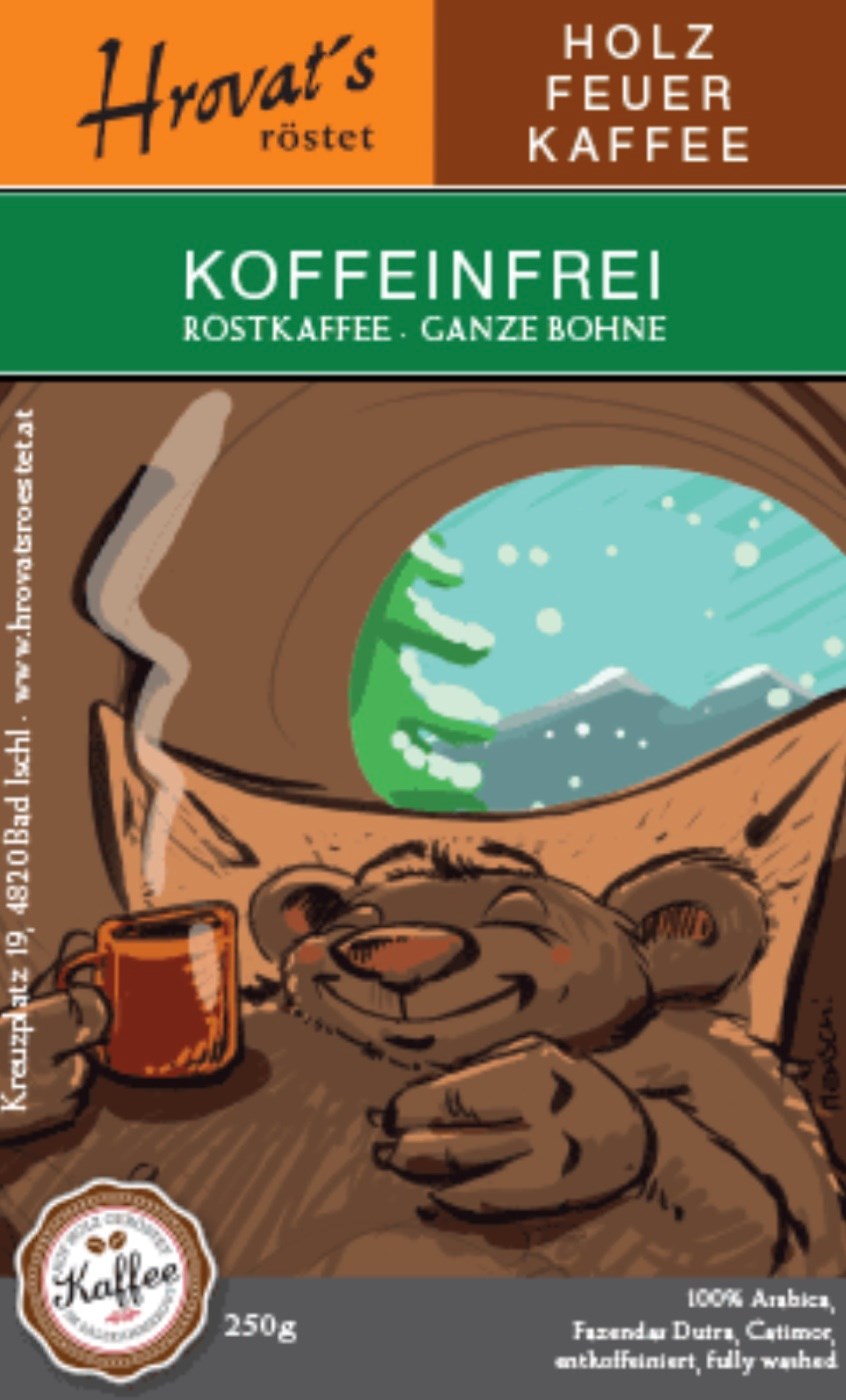 Hrovat‘s ein Stück Bad Ischl Produkt-Beispiele Koffeinfreier Kaffee