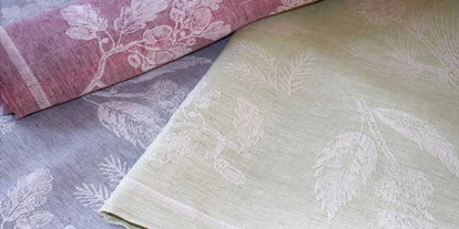 Händler - Unternehmens-Kategorie: Schneiderei - Küchentücher aus 50% BIO-Baumwolle und 50% Leinen. Design: Herbstglanz - verum textilia by Armin Landskron