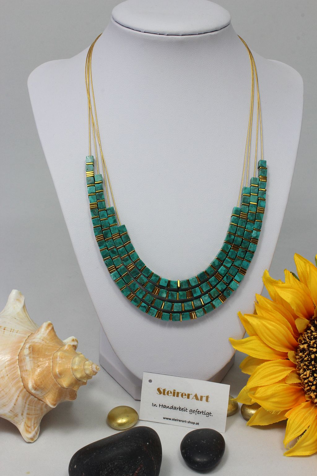 Händler - PLZ 8103 (Österreich) - Edelsteinkette (Türkis) - SteirerArt