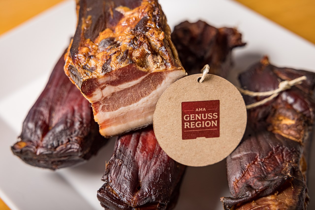 Dorfmetzgerei Helmut KARL Produkt-Beispiele Lieferinger Dorfspeck