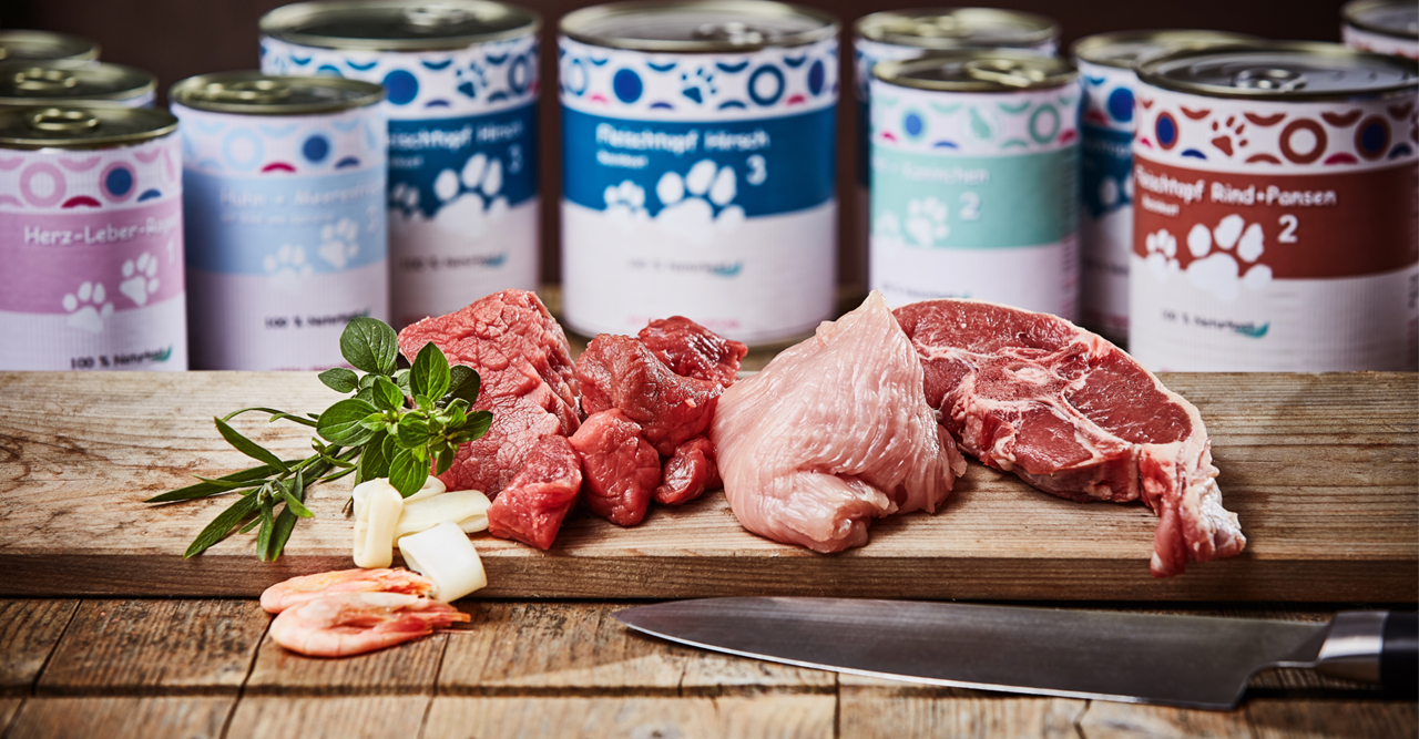 Wittis-Tiernahrung GmbH Produkt-Beispiele Reinfleischdosen für Hunde - 100 % Fleisch
