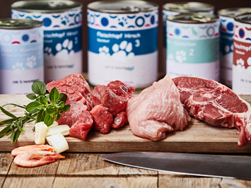Wittis-Tiernahrung GmbH Produkt-Beispiele Reinfleischdosen 100 % Fleisch