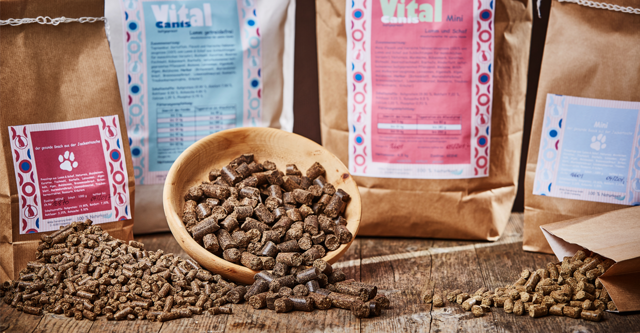 Wittis-Tiernahrung GmbH Produkt-Beispiele kaltgepresstes Trockenfutter für Hunde