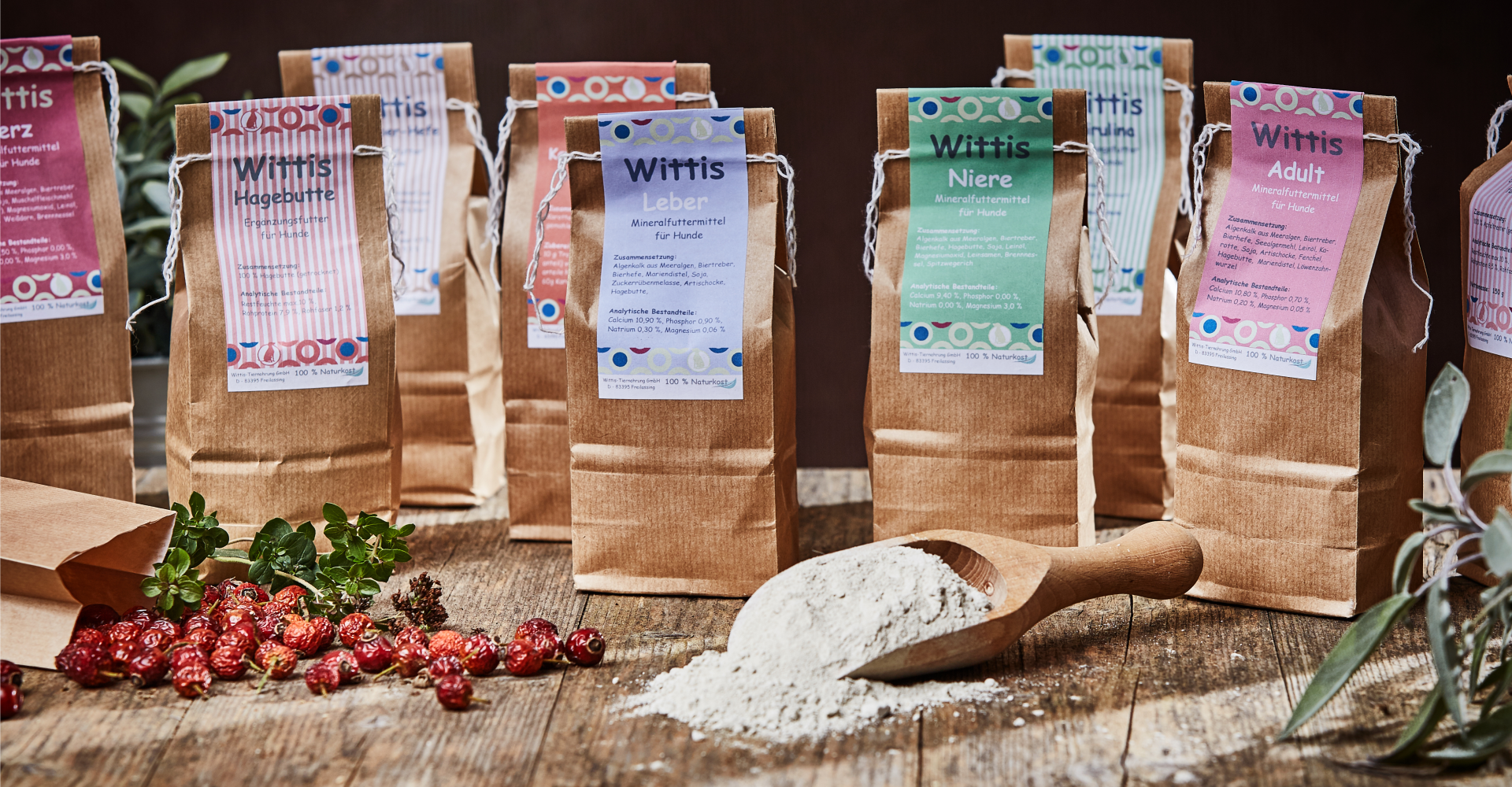 Wittis-Tiernahrung GmbH Produkt-Beispiele Nahrungsergänzung für Hunde