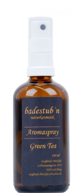 badestubn naturkosmetik Produkt-Beispiele Aromaspray GreenTea 100 ml