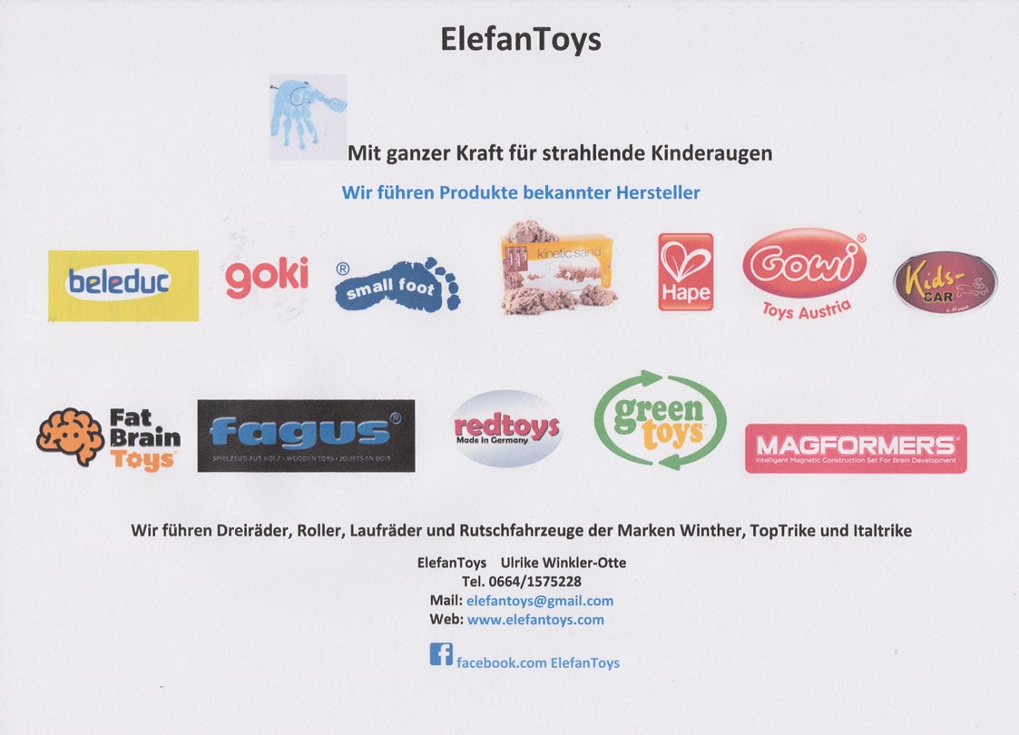 Unternehmen: Unsere Hauptlieferanten und Hersteller - ElefanToys Ulrike Winkler-Otte