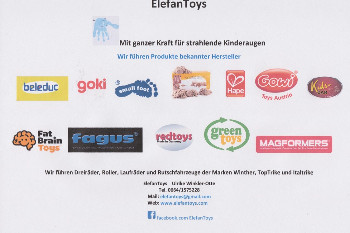 Unternehmen: Unsere Hauptlieferanten und Hersteller - ElefanToys Ulrike Winkler-Otte